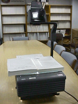 overhead projector setup